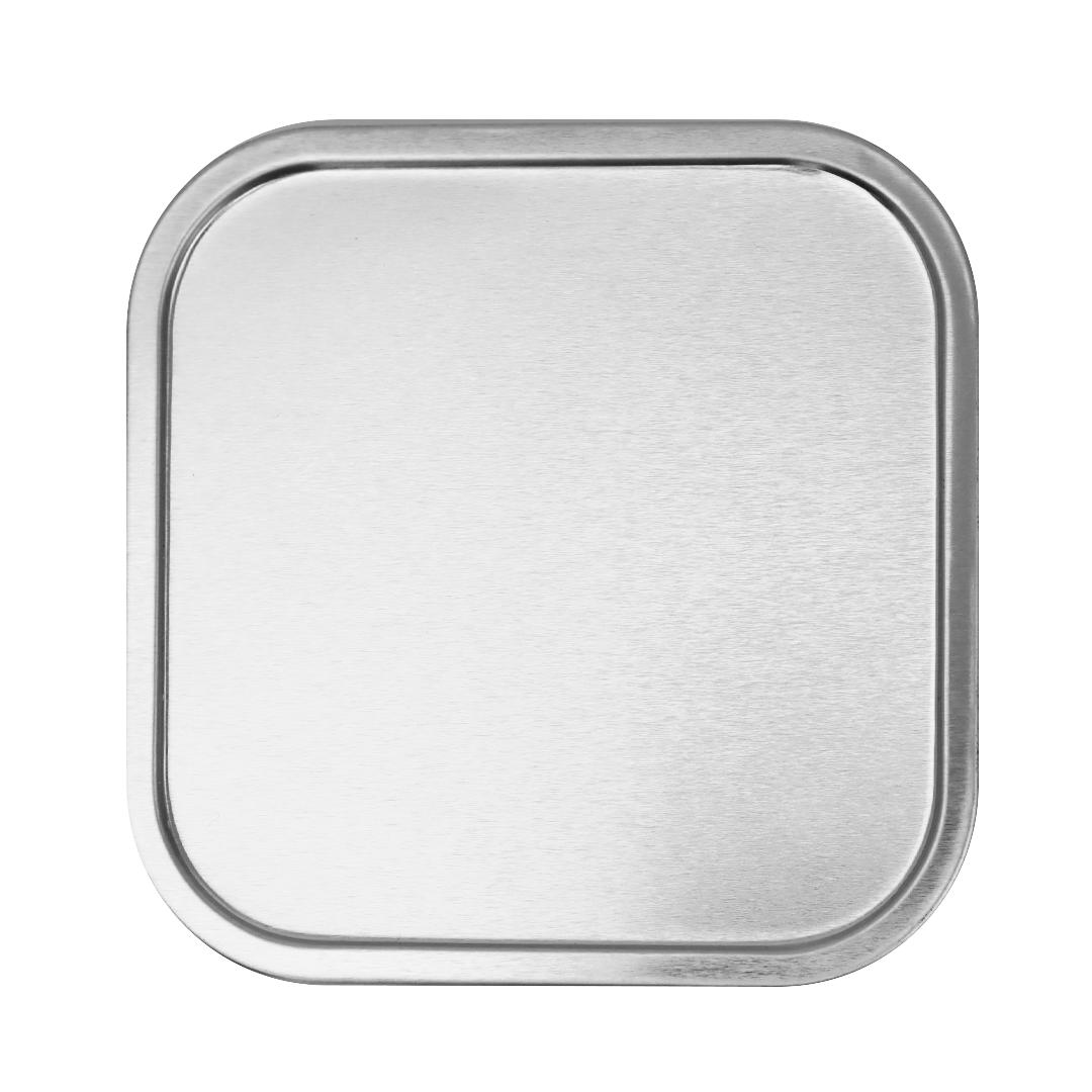 16 oz Metal Box Silver Frente