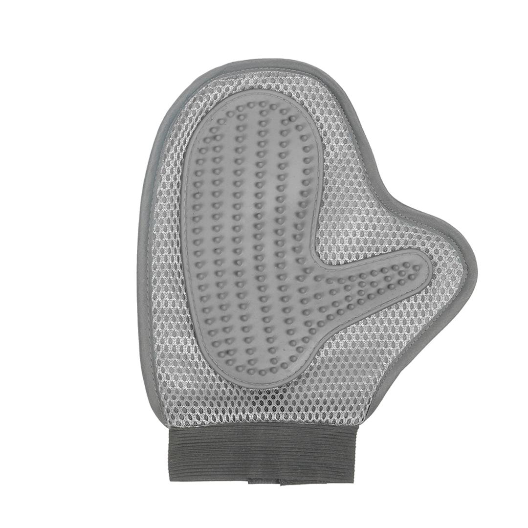 Bomp Pet grooming glove Grey front
