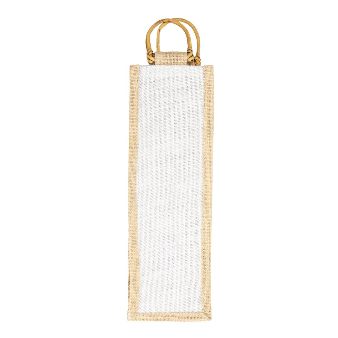 Pale Wine bottle bag Beige front