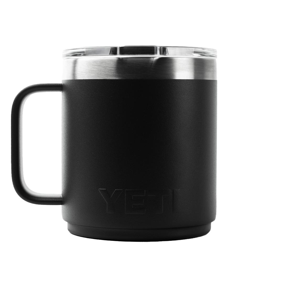 Rambler 10 Oz YETI Mug Black front