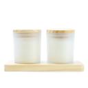Candlle set Bast Wood front