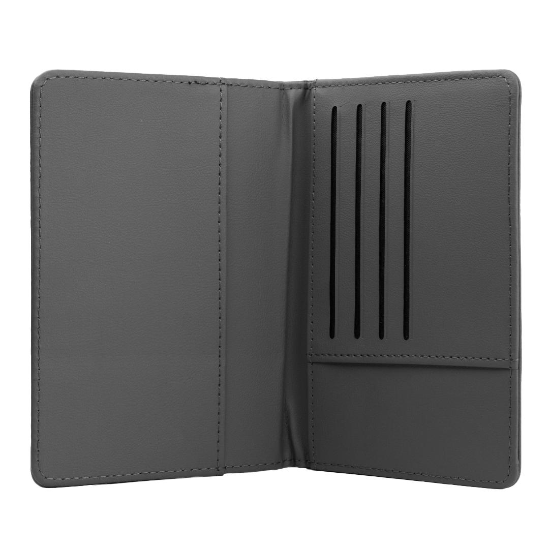 Passport holder Past Grey front