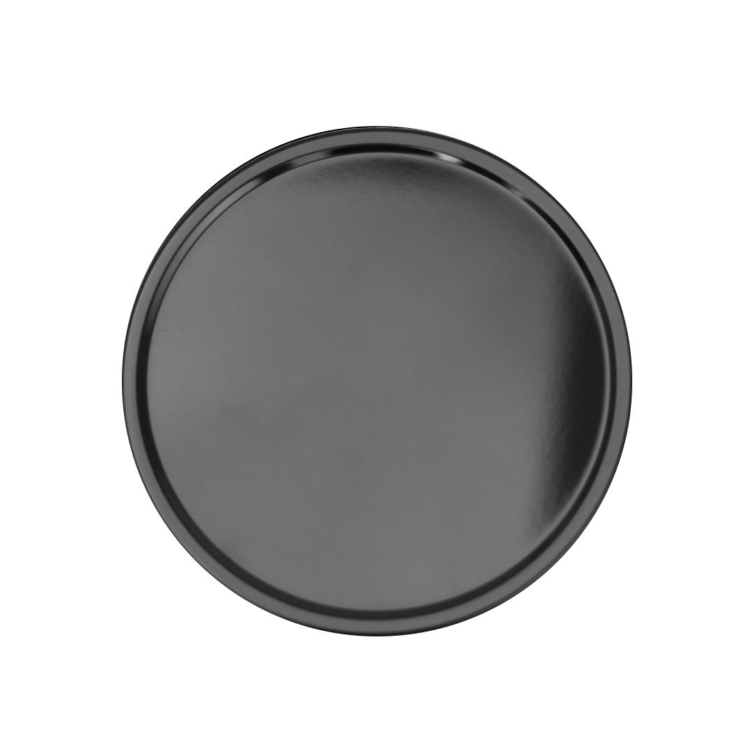 Lata redonda 8 oz Negro Frente