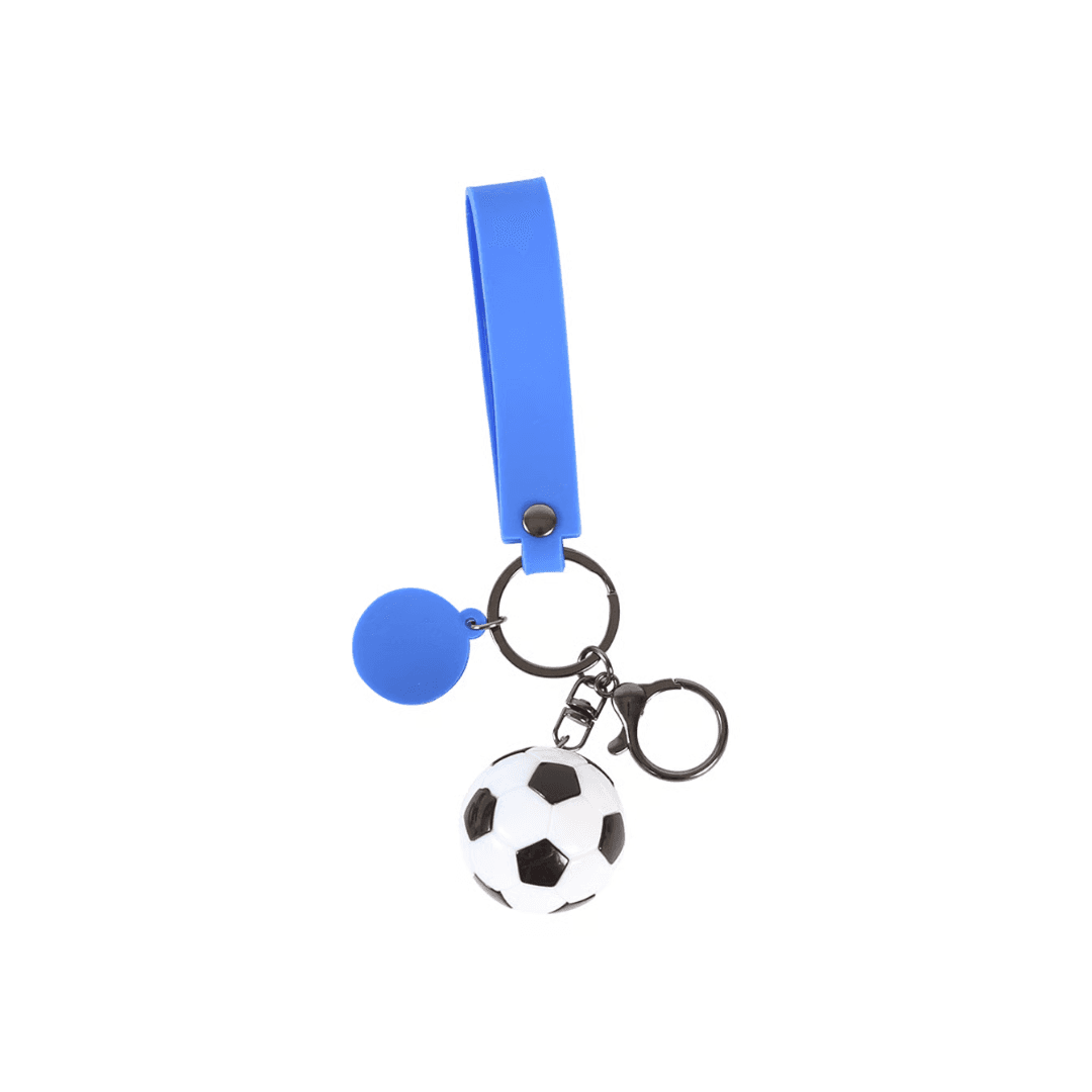 Soccer Fan Keychain Blue Frente